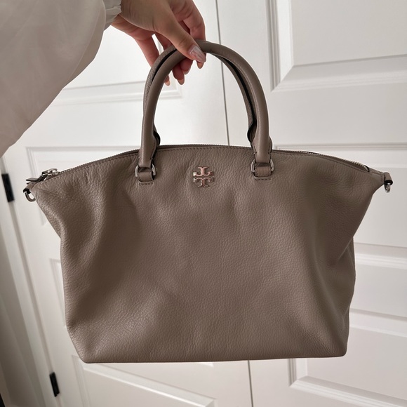 Tory Burch Frida Nude-Pink Pebbled Leather Top Handle Satchel Shoulder p… - Picture 2 of 11